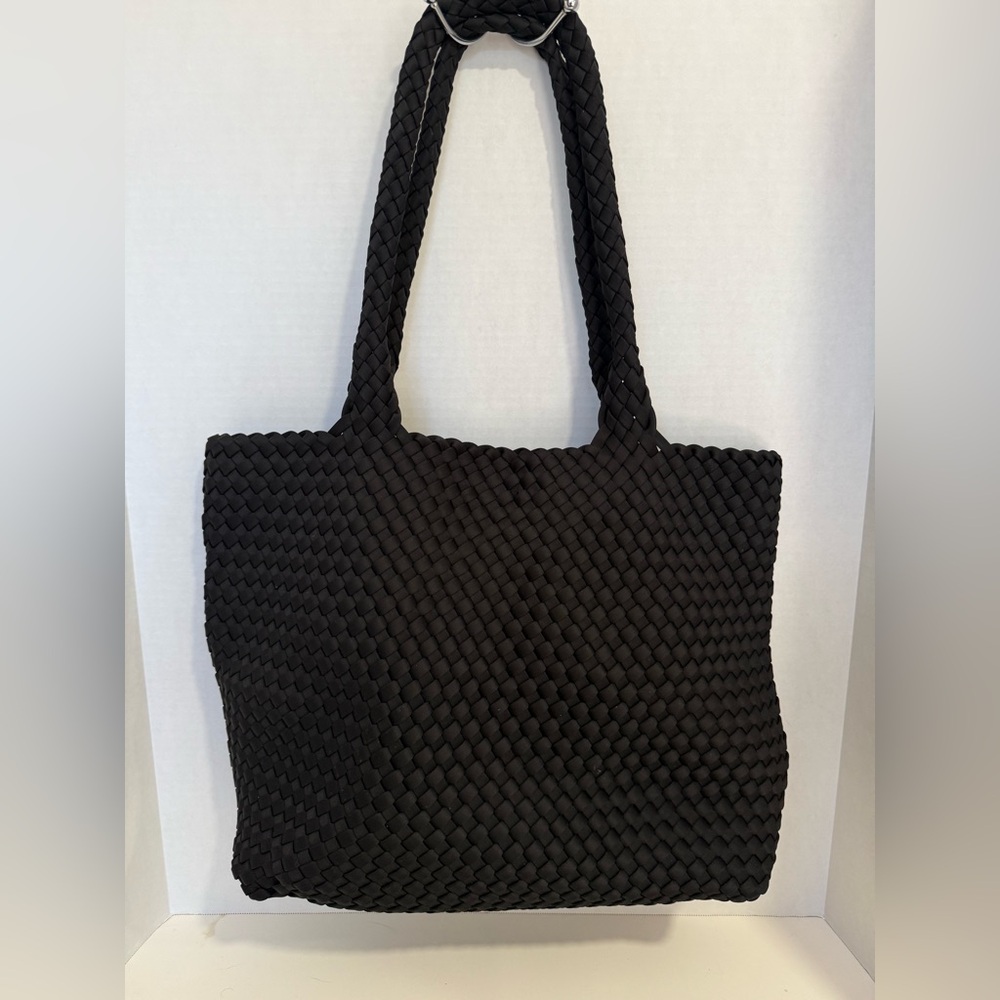 Woven Black Tote Bag - Stylish Everyday Carry